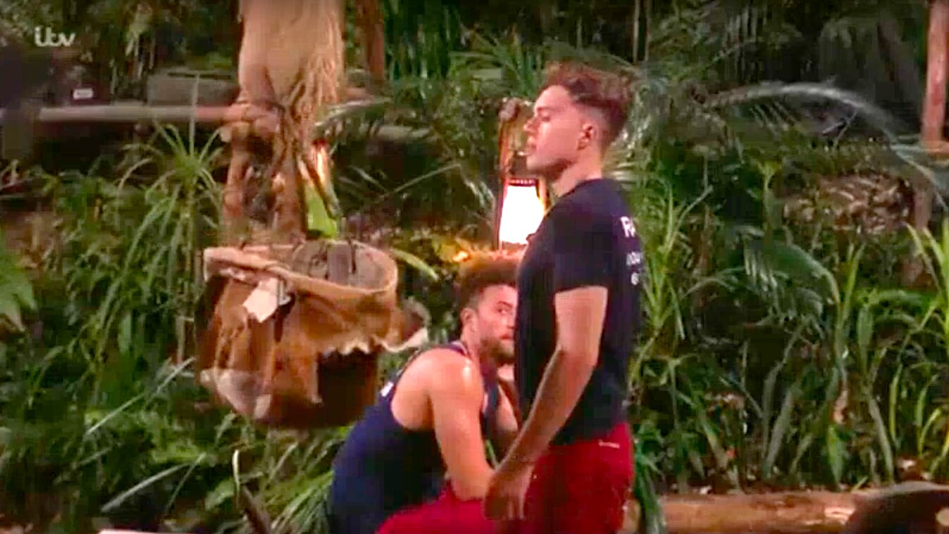 Leather food drop bag prop on set for I'm a Celebrity UK 2022